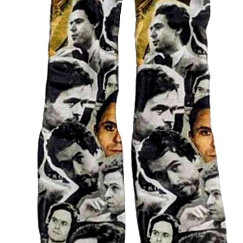 Ted Bundy Socks Ted Bundy Collage Socks - Picture 1 of 2